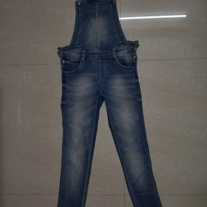 blue denim dungarees