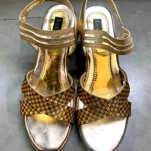 Golden Heels 3inch Highs For Woman