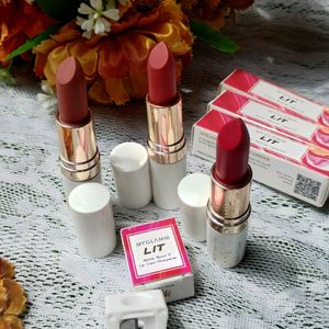 🆓FREEBIE + COMBO OF 3 MYGLAMM LIT SATIN LIPSTICK