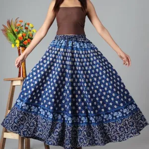 Blue Ethnic Long Skirt