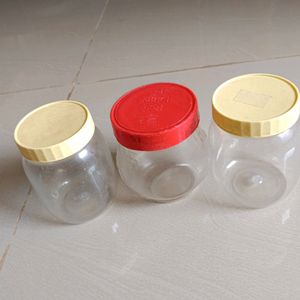 Set Of Three Transparent Kitchen Boxes