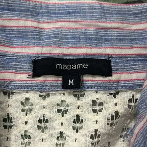 Blue Color Madame Top