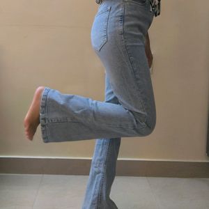 Bootcut Light Denim Blue Jeans | Ultra High Waist