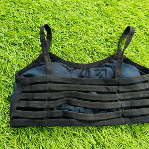 Lightly Padded Enamor Bra Closed Striped Back