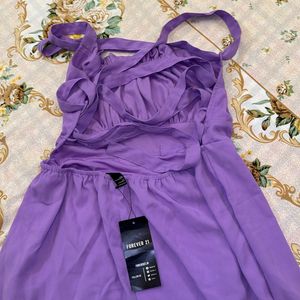 Women Solid Purple Dress