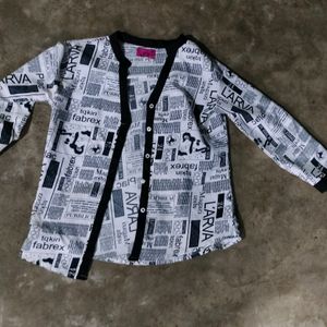 News Paper Print Shirt