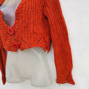 Orange Crochet Top