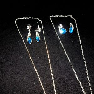 Dew Drop and Designer Pendant Necklace Set