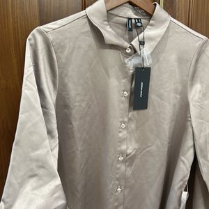 vero moda  shirt dress satin cloth