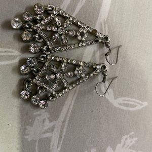 jhumaka and silver earings