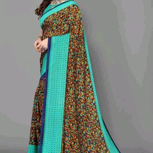 YASHIKA Floral Print Daily Wear Georgette Saree(Gr