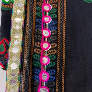 Black embroidery dupatta