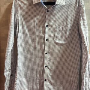 White Dotted Formal Shirt