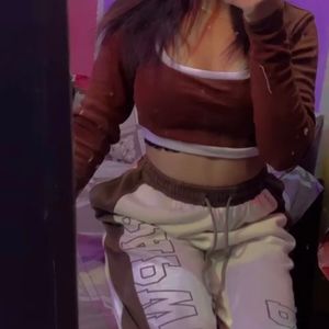 Brown Crop Top