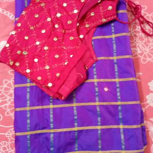 Purple Color Saree