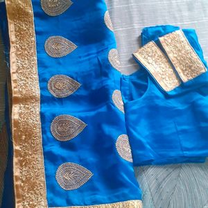 Beautiful Blue Sari