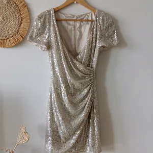 Forever New Trixie Sequin Draped Mini Dress