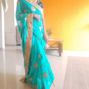 Kundan Work Saree