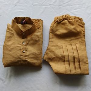 Nude Ethnic Kurta Set (Boys)