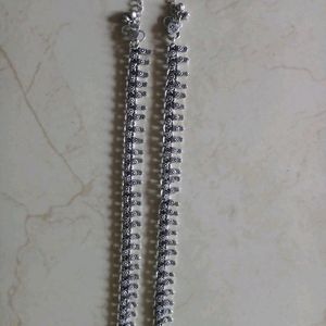 Silver Oxidised Anklet For Women's - 2