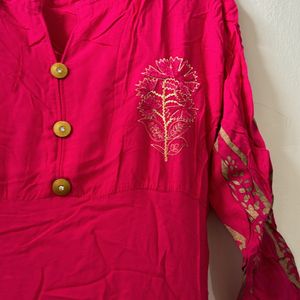 Pink Kurta Long