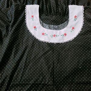 Hand embroidery frock model nighty