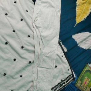 White kurta pajama Set