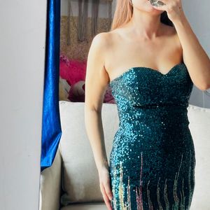 Green Sequin Bodycon Dress