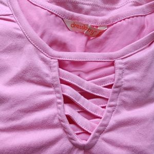 Pink Sheer T-shirt