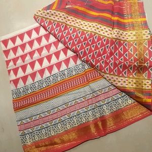 Pure Cotton Chanderi G Feet Big Dupatta