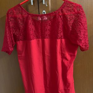 Red Lace Top