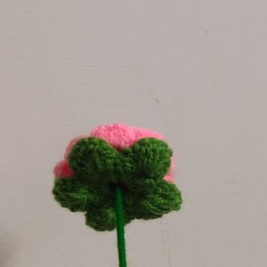 Crochet Pink Rose