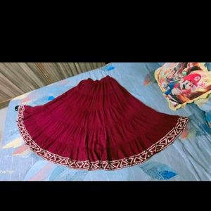 Skirt Kurti Set With Mask