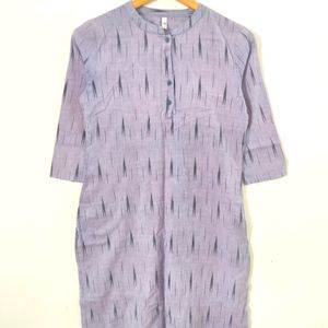 Lavender With Black Print Kurtas (Women's)