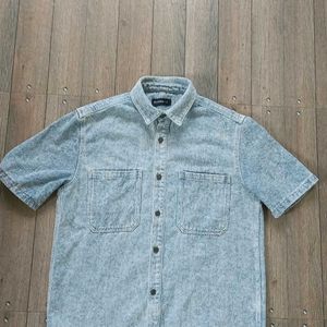 Mens Zudio Denim Oversized Shirt