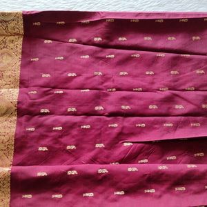 Kanchipuram Maroon Silk Saree