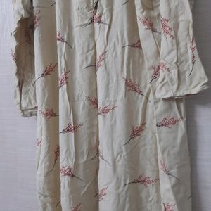 3 Kurtas -cream,brown,white small prints