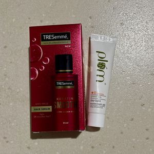 Combo Of Plum Sunscreen And Tresemme Serum