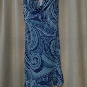 Blue Swirl Bodycon Mini Dress