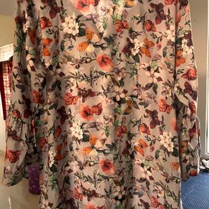 Floral Print Short Kurta