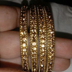 Golden Stone Bangles