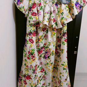 Floral Bardot Dress