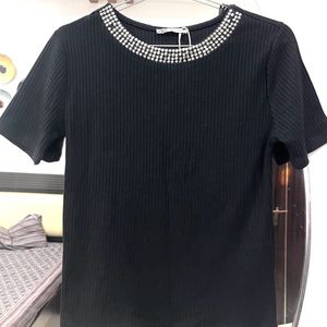 Zara - New Black Knitted Top