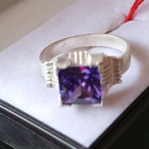 Purple💜 Daimond Ring💍Pure Silver✔