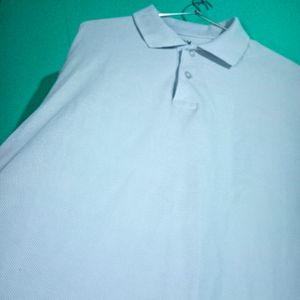 Sky Blue Polo Neck T Shirt