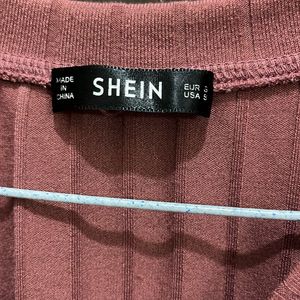 Shein Rose Color Fitted Top