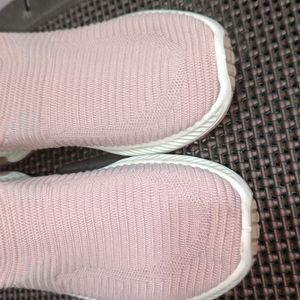 Pink Mesh Casual Shoes For Women