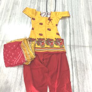 Dress With Chunni Pant Stitched