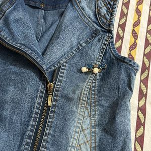 Denim Sleeveless Jacket