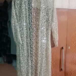 Golden Beige Ethnic Long  Koti